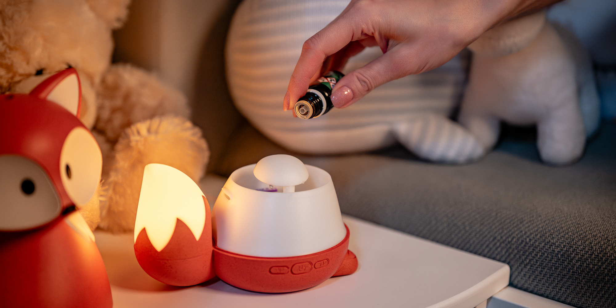 width=100% Dyfuzor zapachowy dla dzieci Humanas Dream Fox - rudy